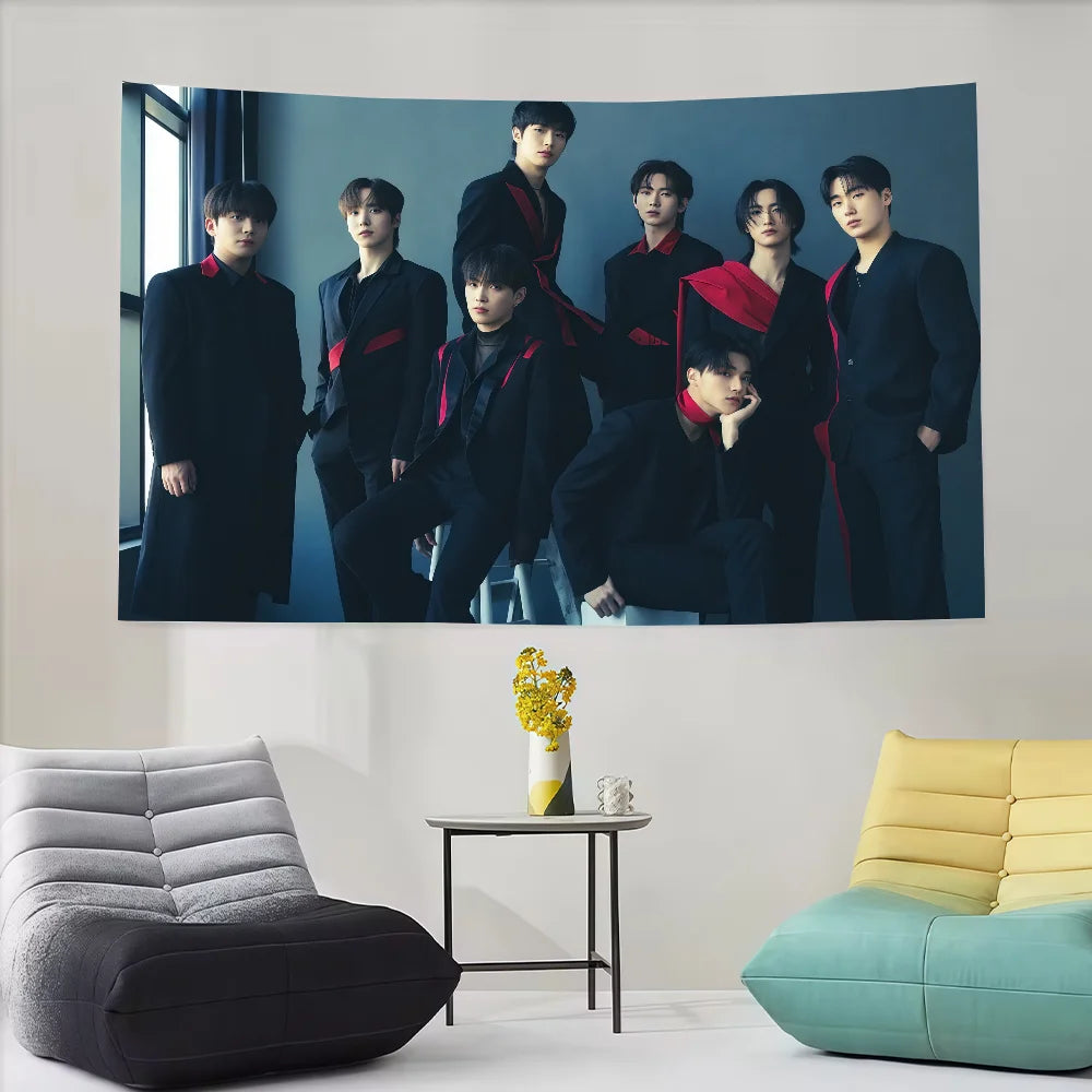 Kpop group A-ATEEZS flag Decoration Art Picnic Party Home Hanging Camping Outdoor Party Banner