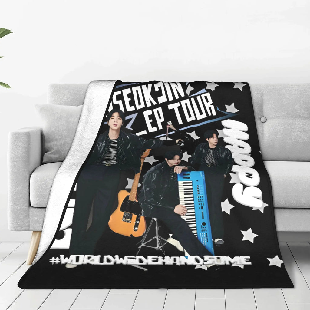 JinS Runseokjin EP Tour 2025 concert kpop Blanket Super Soft Warm  Throw Blankets for Sofa 50x60 Inch Multi-size Bedding Throws