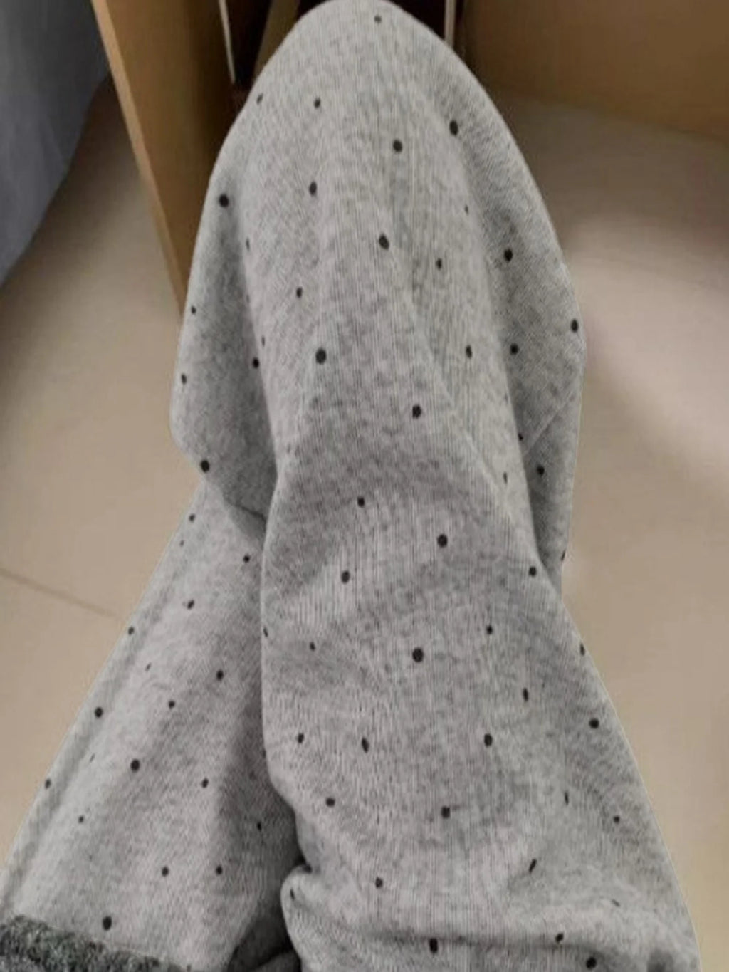 Polka Dot Wide Leg Pants Women's High Waist Straight Cut Casual Long Trousers Korean Style Versatile Fashion Slimming Loose Fit