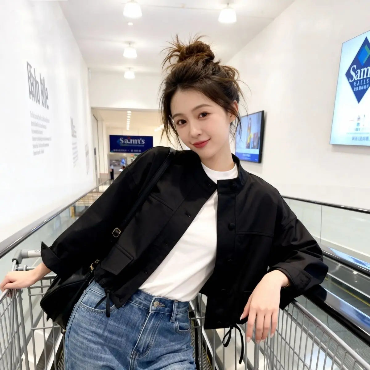 Chaqueta Casual de Cuello Alto