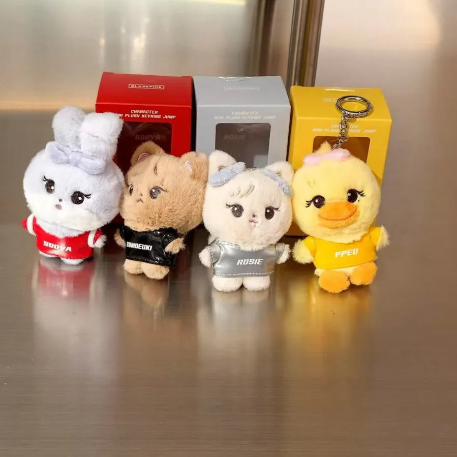 Kpop Idol Cute Plush Keychain Kawaii Cartoon Bag Charm Backpack Pendant Women Girls Fan Merch Gift Birthday Accessories