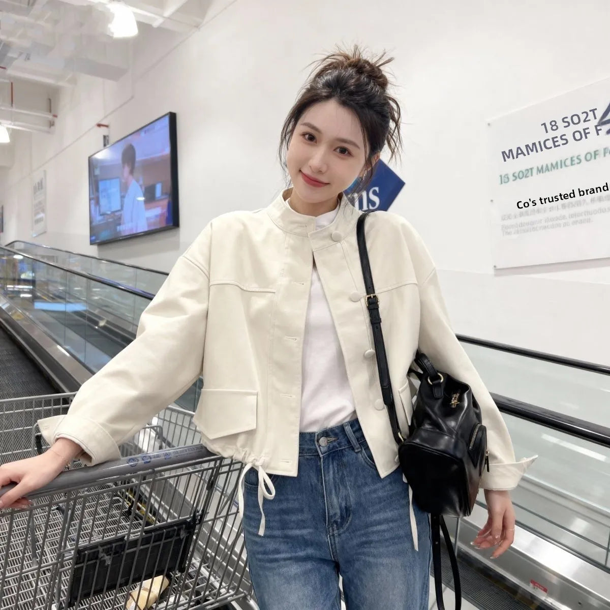 Chaqueta Casual de Cuello Alto