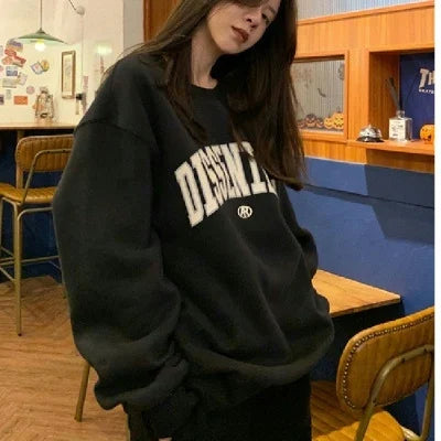 Sudadera Oversize con Estampado Retro Americana