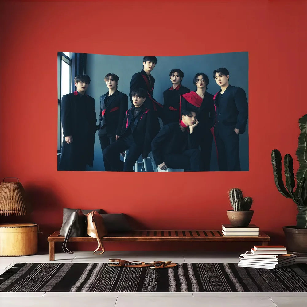 Kpop group A-ATEEZS flag Decoration Art Picnic Party Home Hanging Camping Outdoor Party Banner