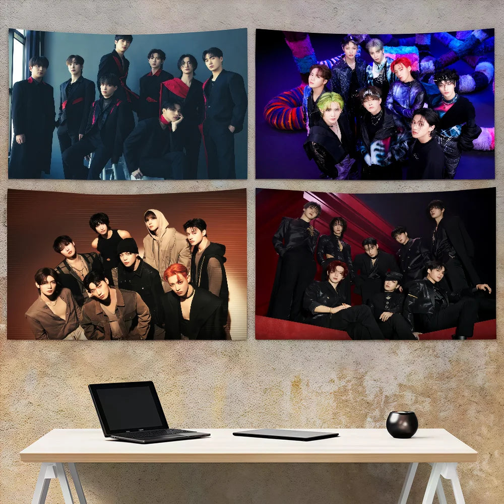 Kpop group A-ATEEZS flag Decoration Art Picnic Party Home Hanging Camping Outdoor Party Banner