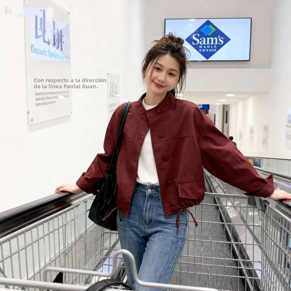 Fashionable Casual Short Jacket Women's Spring Autumn Popular Slimming Leisure Stackable Top Stand Collar Workwear Outerwear