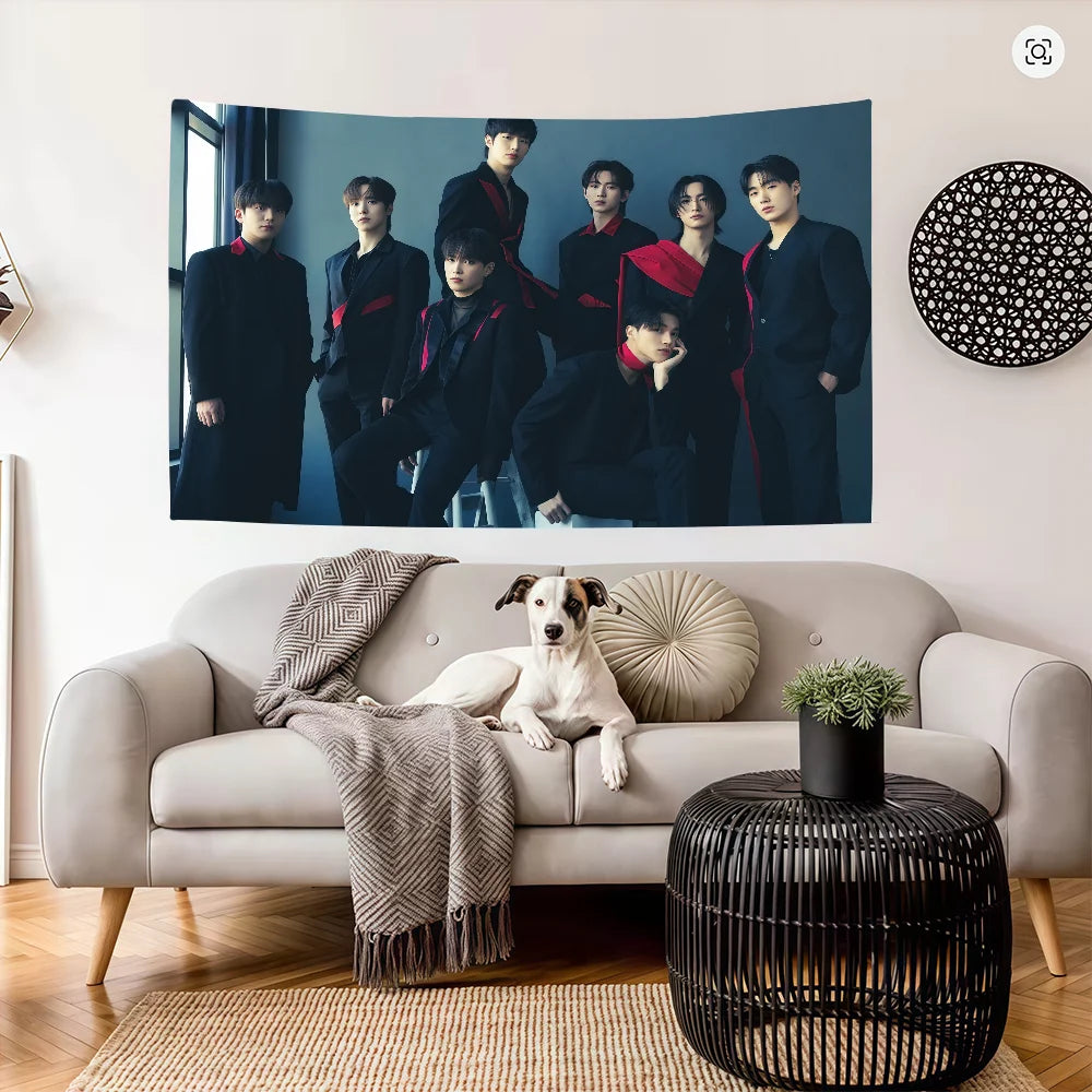 Kpop group A-ATEEZS flag Decoration Art Picnic Party Home Hanging Camping Outdoor Party Banner