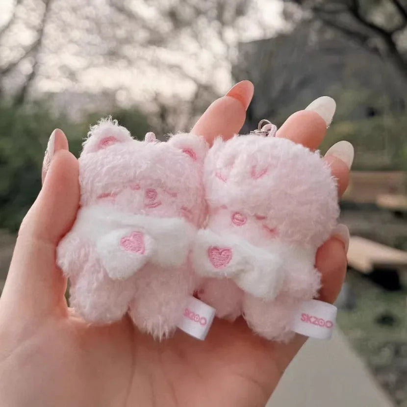 Cute Kpop Boy Idol Animal Plush Toy Keychain Mini Cartoon Keyring Key Holder Fan Gift