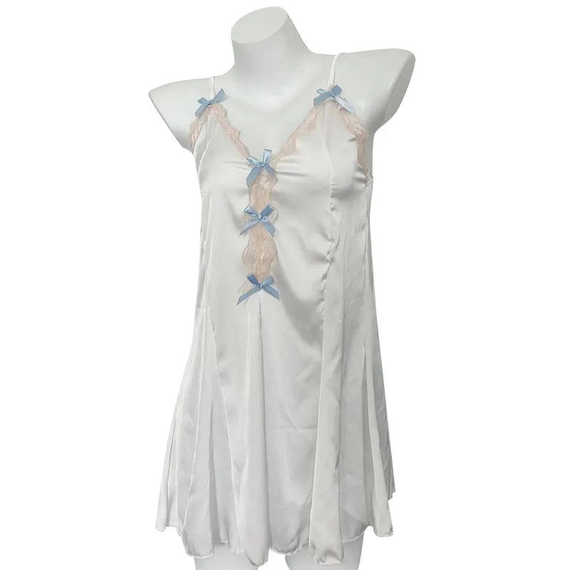 Sexy Lace Nightclub Underwear Set Home Clothes Small Chest Illusion Chemise Dress Trendy Summer New Arrival Pure Desire