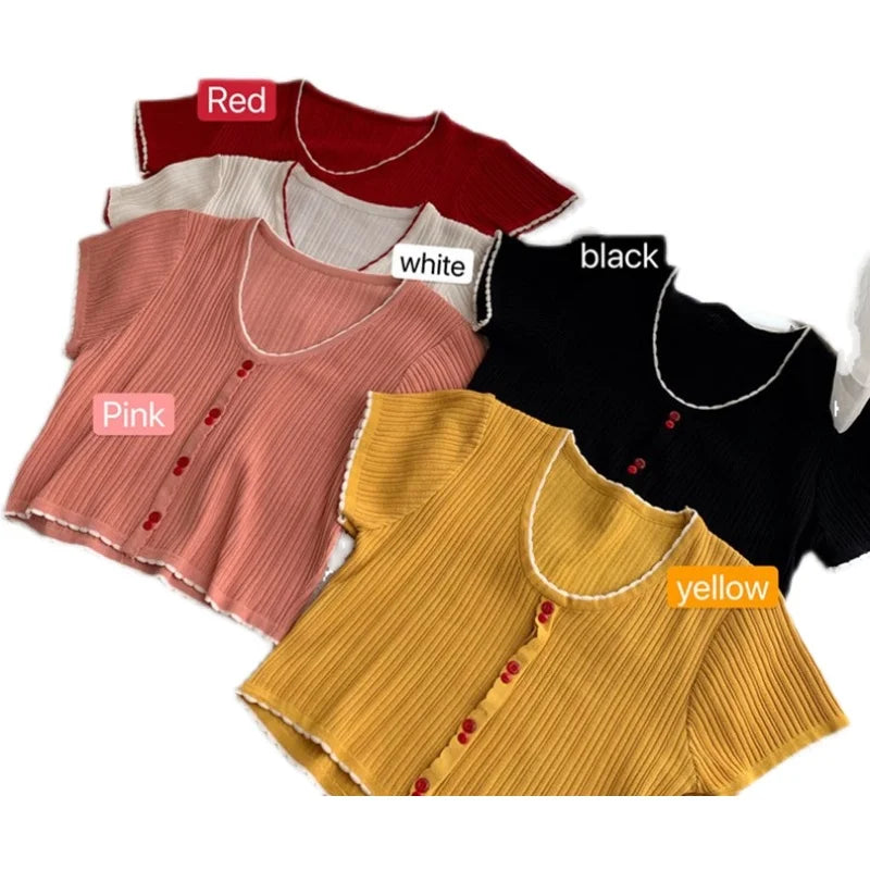 Camiseta Blanca de Manga Corta Ajustada